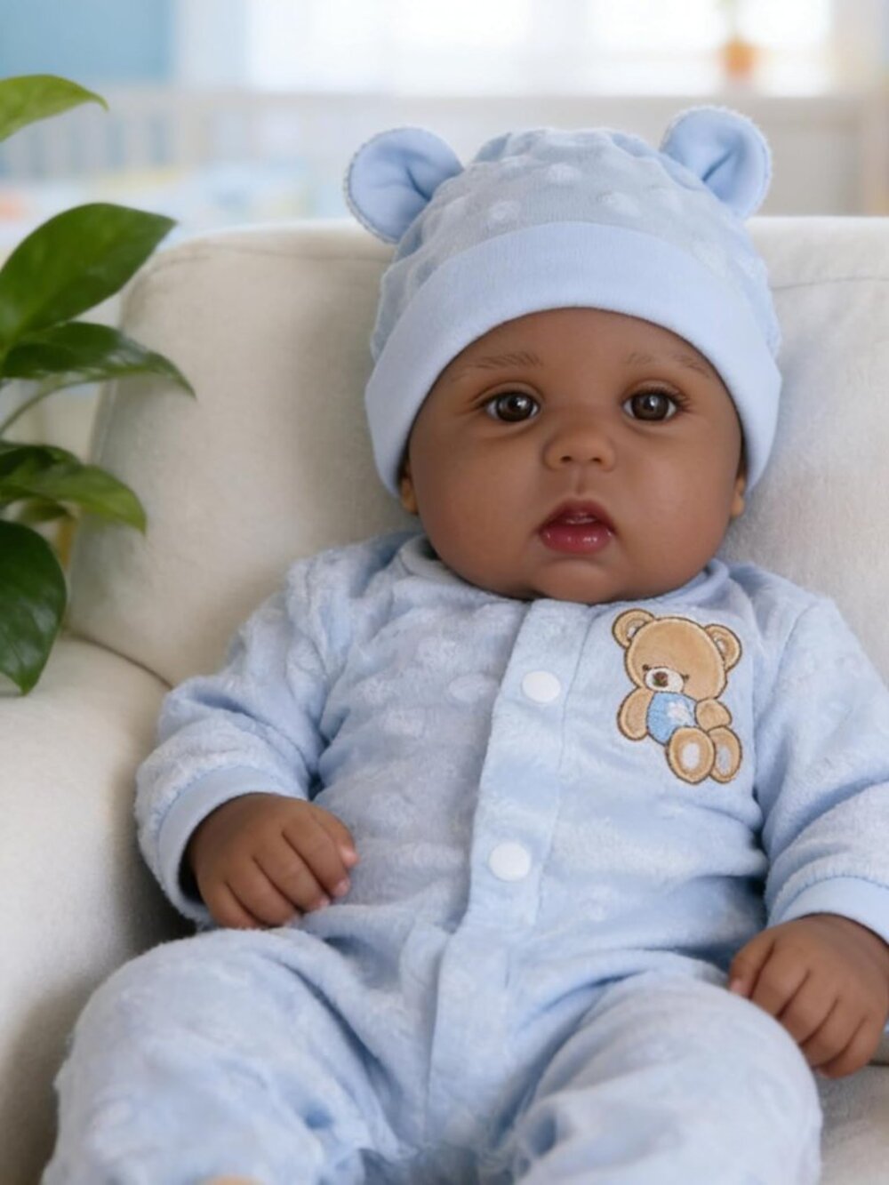 18 Inch Reborn Baby Doll Boy Weighted Cloth Body Lifelike Newborn Blue